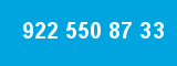 922 550 87 33 922 550 87 33